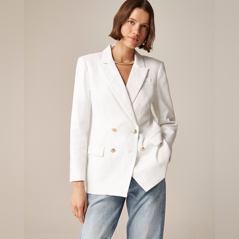 J Crew Greta blazer in stretch linen blend BX802